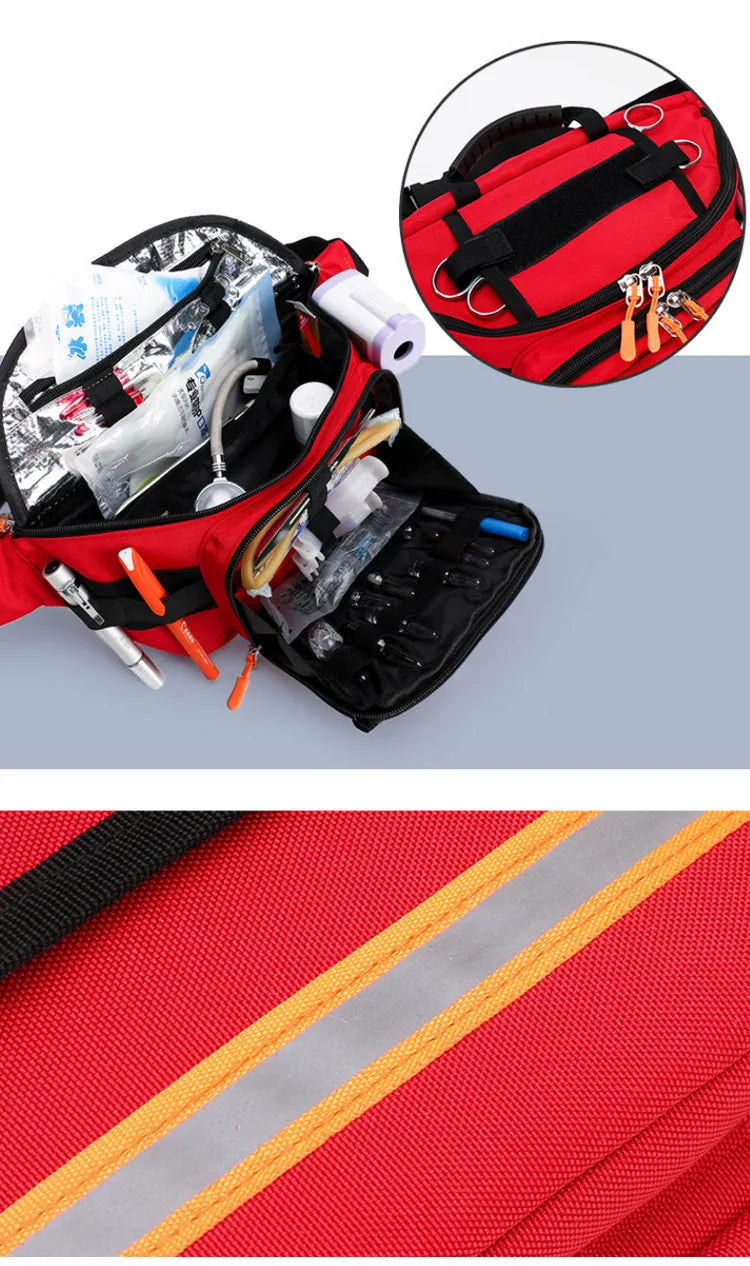 Empty Rescue Waist Bag First Aid Bag For Camping Travel Medical Storage Medical Organizer Outdoor Emergency Survival Running
