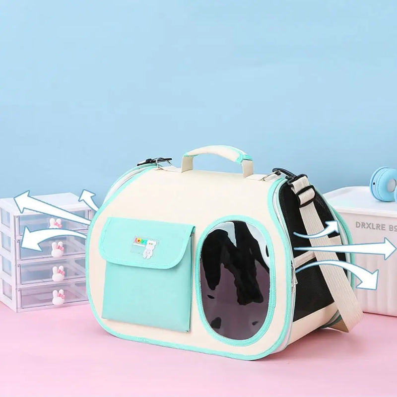 Fashionable Cat Carrying Bag Breathable Large Capacity Cat Backpack Lightweight Foldable Dog Carrier Bag Puppy
