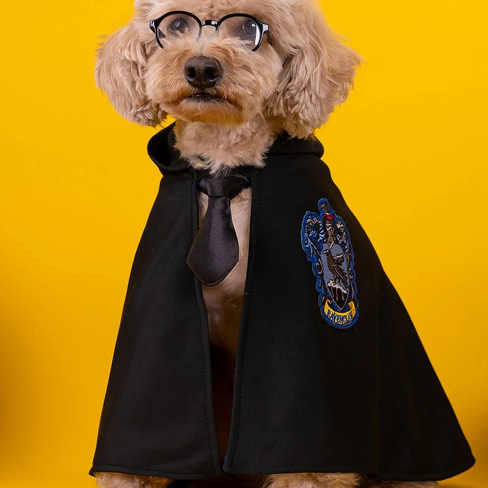 Halloween Dog Costume Magic Academy Cosplay Clothes Pet Cape Cat Decoration Halloween Cloak College Cloak Costume for Cat Pet