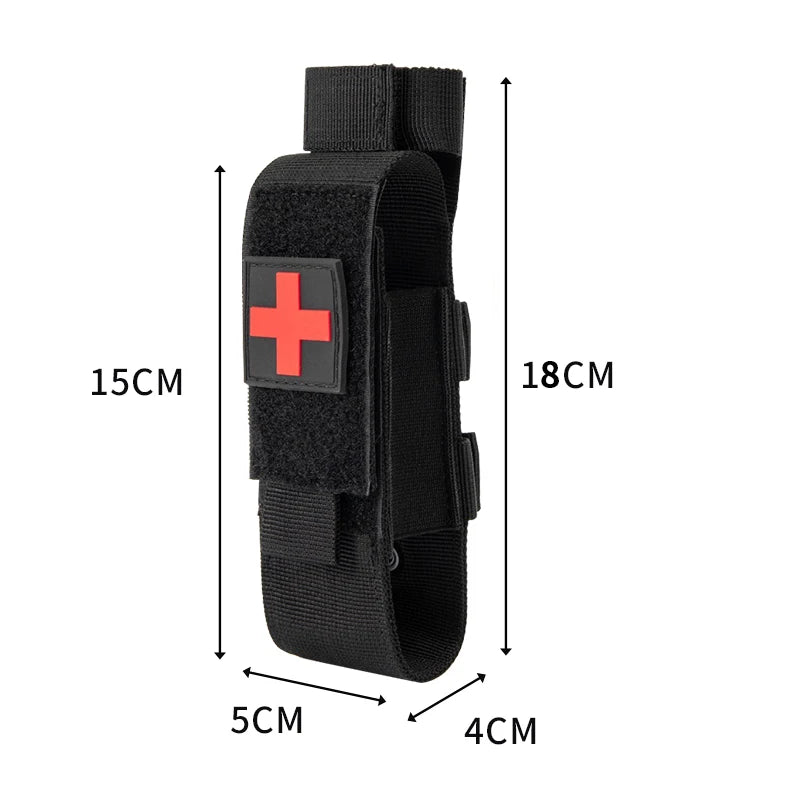 2pcs Tactical Tourniquet Cat Storage Box Bag MOLLE Package Fan Outdoor Emergency Tourniquetrats  for