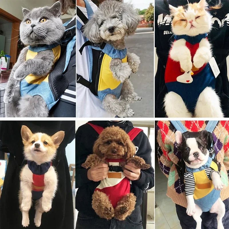 Cat Carrying Bag Design Cat Carrier Bag Cotton Canvas Backpack for Kitty Cat Supplies Bolso Transportador De Gatos Cat Carrier