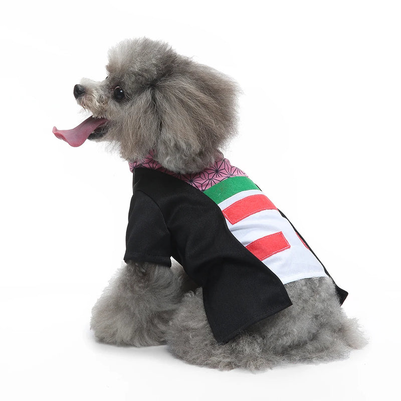 Pet Halloween Costume for Small Dogs and Cats – Cosplay Outfit for Puppy Kitten Japanese Kimono  Dress Up
