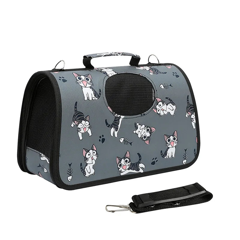 Cat carrier backpack, Cat Carrier pet Travel bag, breathable outdoor cat bag Portable folding cat carrier pet crossbody bag