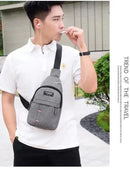 Men's fashionable, convenient, casual, waterproof, adjustable shoulder strap, large capacity waist bag suitable for outdoor acti