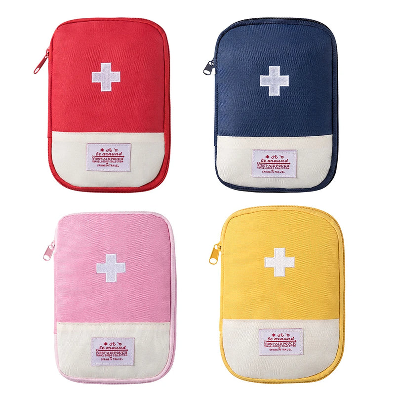 Portable Emergency Medicine Bag Mini First Aid Kit Small Storage Bag Empty Medicine Bag for Outdoor Camping Hiking Travel