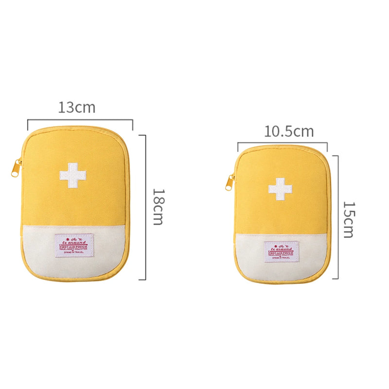 Portable Emergency Medicine Bag Mini First Aid Kit Small Storage Bag Empty Medicine Bag for Outdoor Camping Hiking Travel