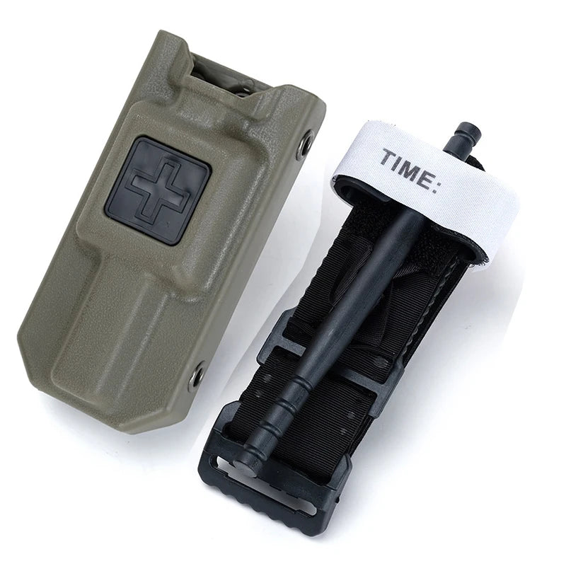 2pcs Tactical Tourniquet Cat Storage Box Bag MOLLE Package Fan Outdoor Emergency Tourniquetrats  for