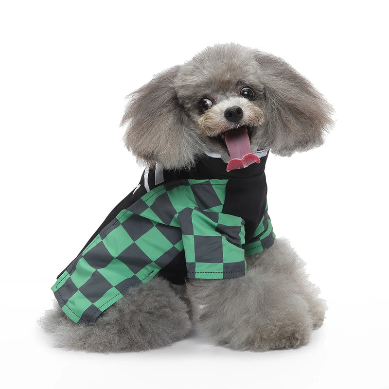 Pet Halloween Costume for Small Dogs and Cats – Cosplay Outfit for Puppy Kitten Japanese Kimono  Dress Up