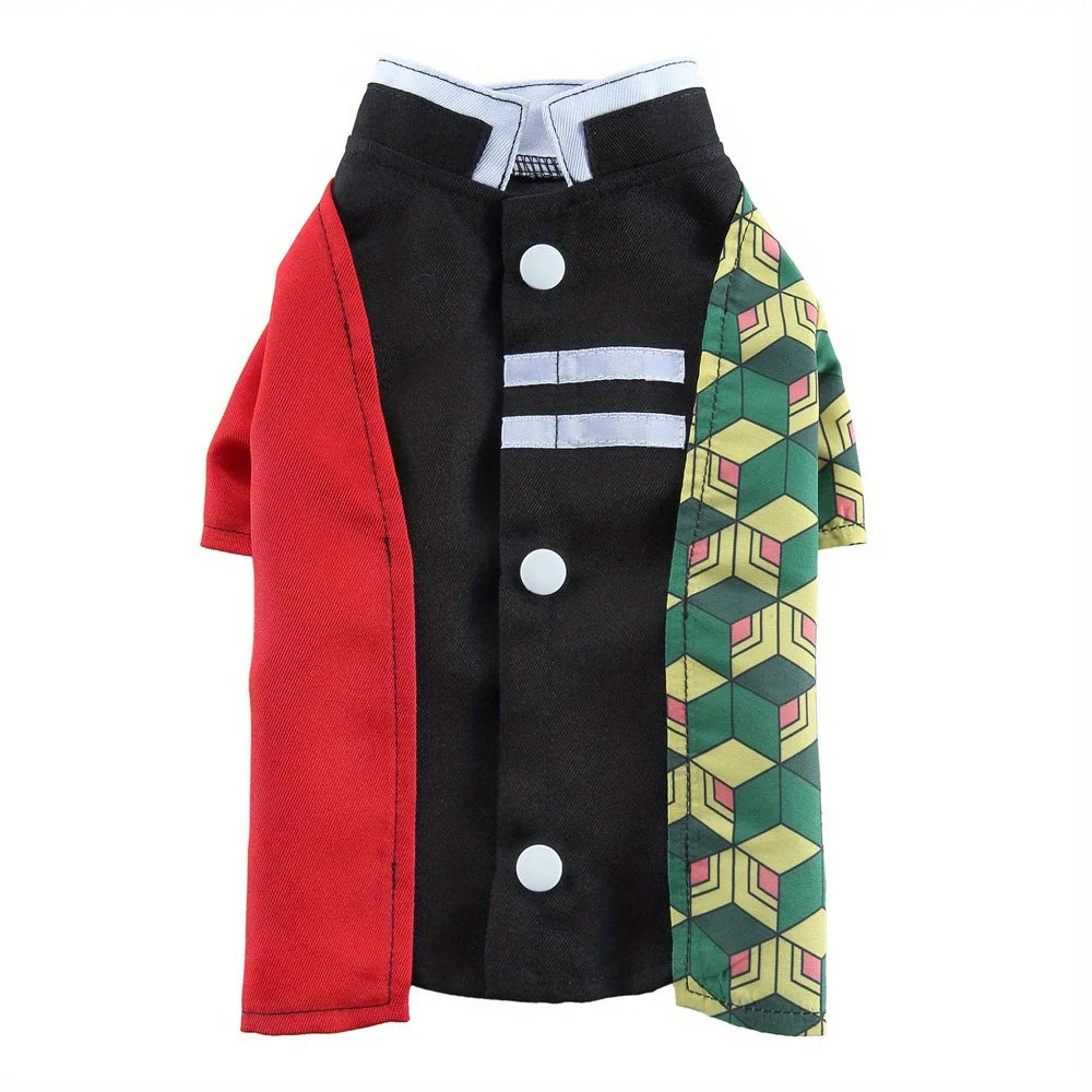 Pet Halloween Costume for Small Dogs and Cats – Cosplay Outfit for Puppy Kitten Japanese Kimono  Dress Up