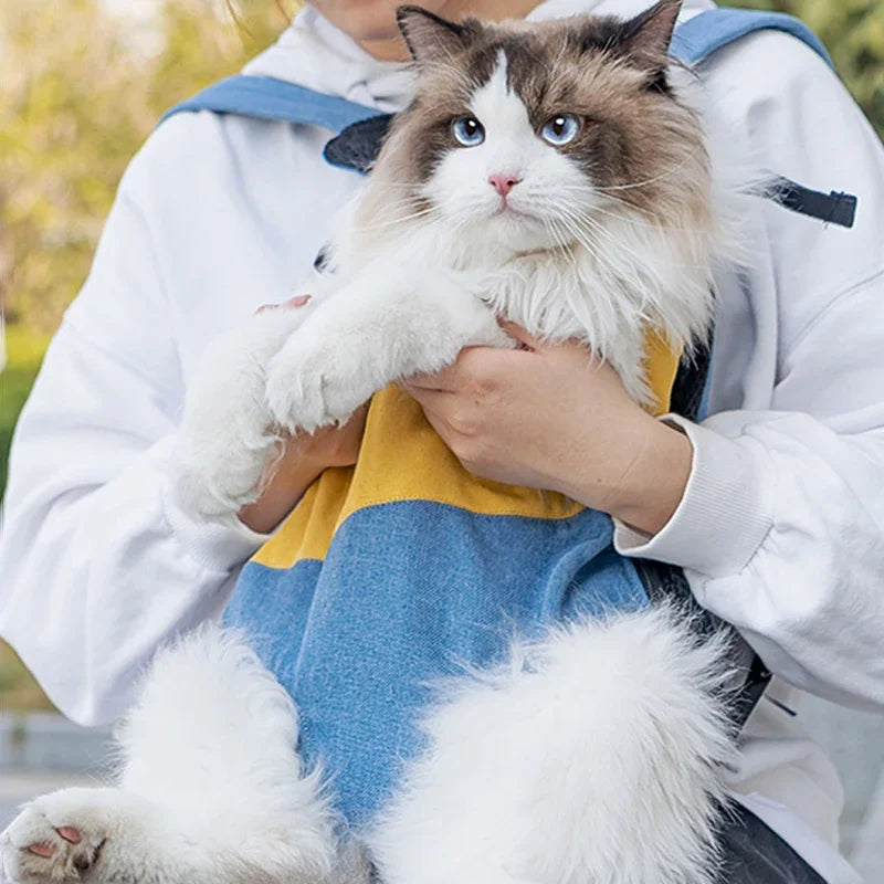 Cat Carrying Bag Design Cat Carrier Bag Cotton Canvas Backpack for Kitty Cat Supplies Bolso Transportador De Gatos Cat Carrier