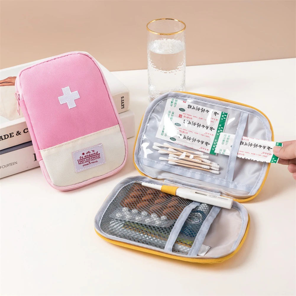 Portable Emergency Medicine Bag Mini First Aid Kit Small Storage Bag Empty Medicine Bag for Outdoor Camping Hiking Travel