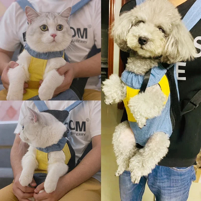 Cat Carrying Bag Design Cat Carrier Bag Cotton Canvas Backpack for Kitty Cat Supplies Bolso Transportador De Gatos Cat Carrier