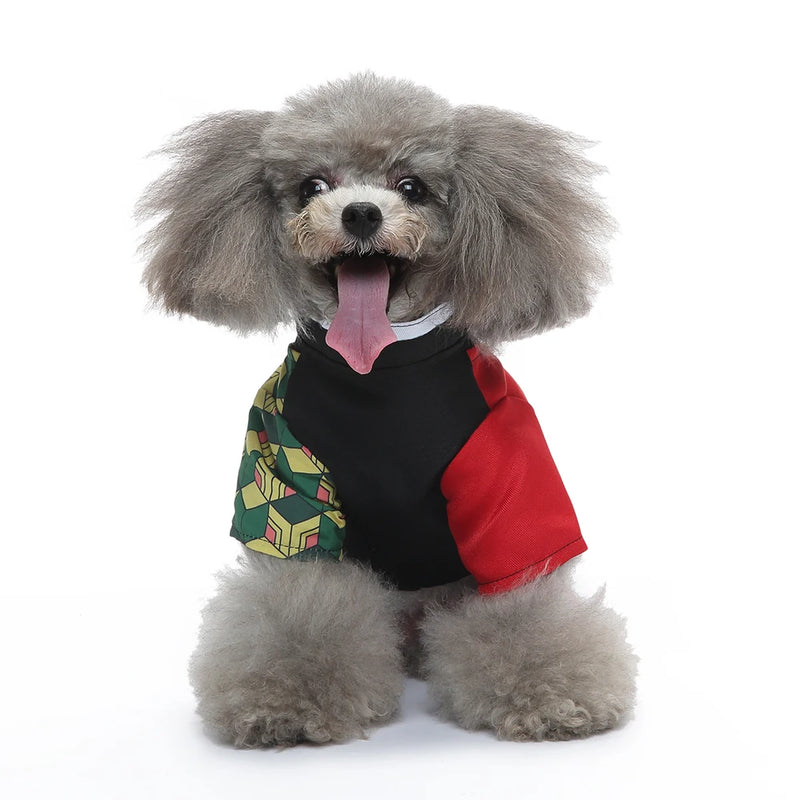 Pet Halloween Costume for Small Dogs and Cats – Cosplay Outfit for Puppy Kitten Japanese Kimono  Dress Up