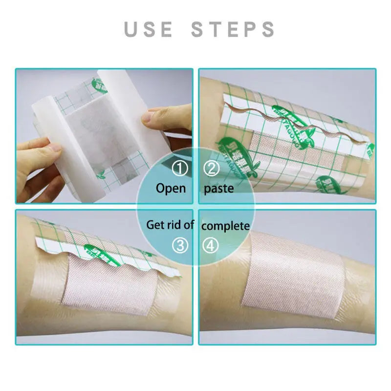 20Pcs/Box Wound Waterproof Dressing Sticker Medical Waterproof Tape Bandage 10x10cm