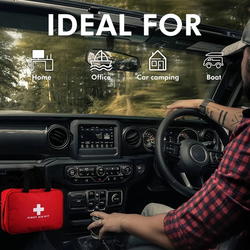 First Aid Kit, Premium Compact Trauma Medical Kits for Any Emergencies, Ideal for Home, Office, Car, Travel, Outdoor, Camping,