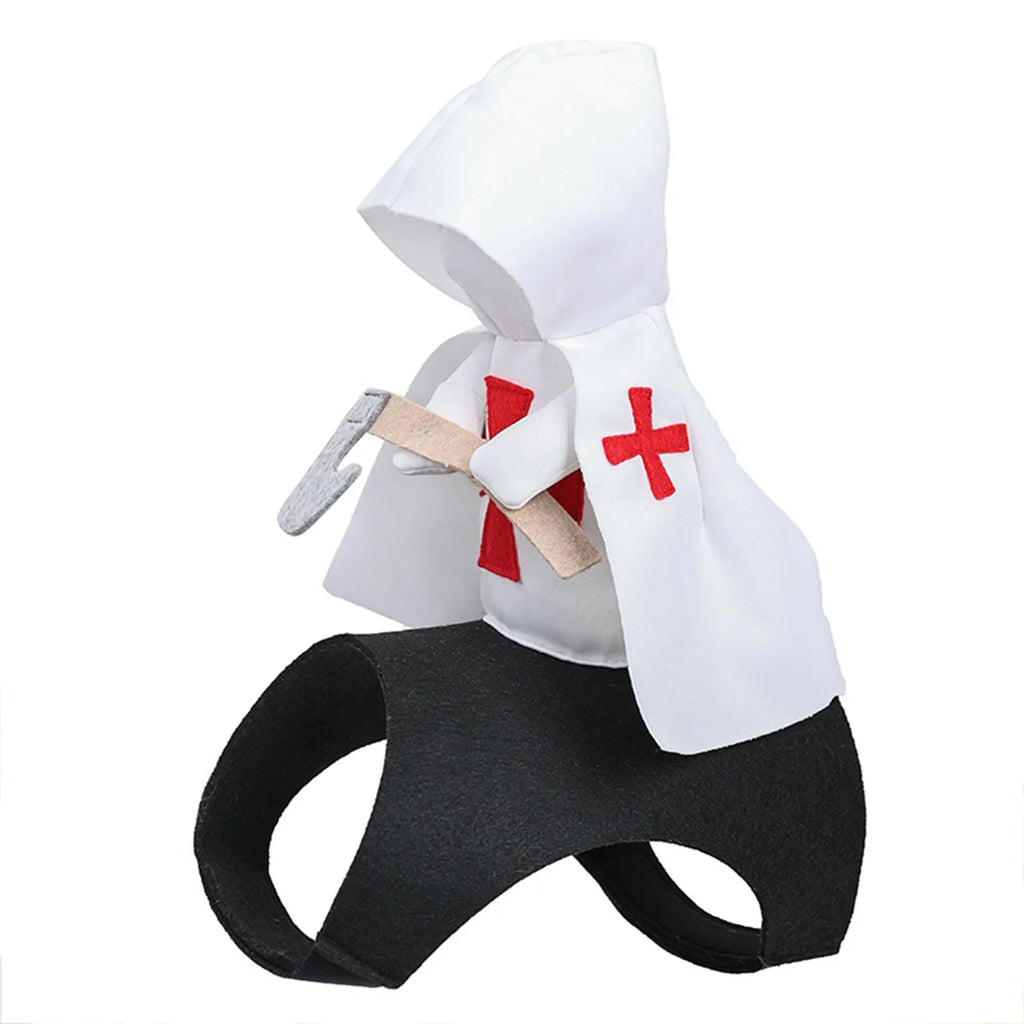 Dog Costumes Halloween Funny Pet Dress Up Clothes For Party Holiday Cute Cosplay Cat Costumes Black White Templar Knights Outfit