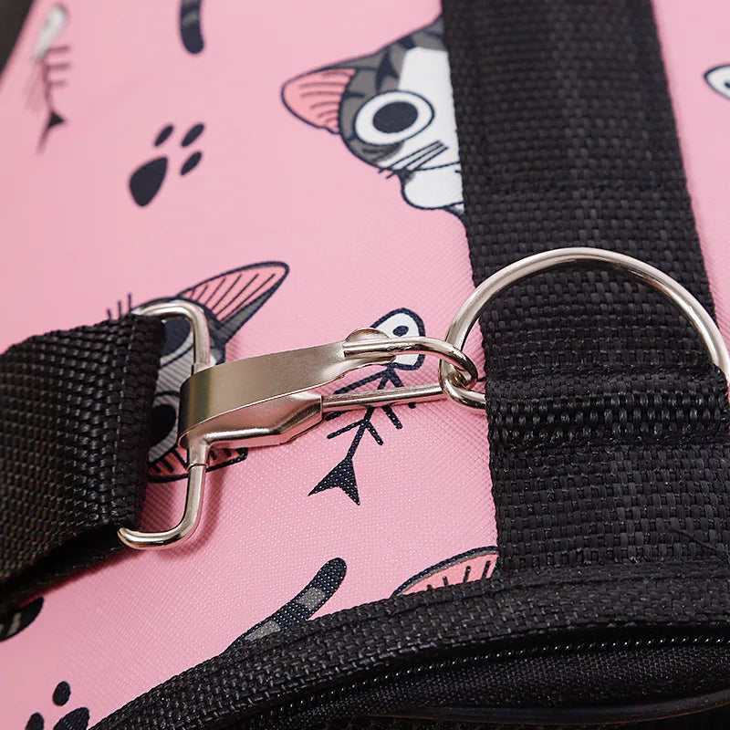 Cat carrier backpack, Cat Carrier pet Travel bag, breathable outdoor cat bag Portable folding cat carrier pet crossbody bag