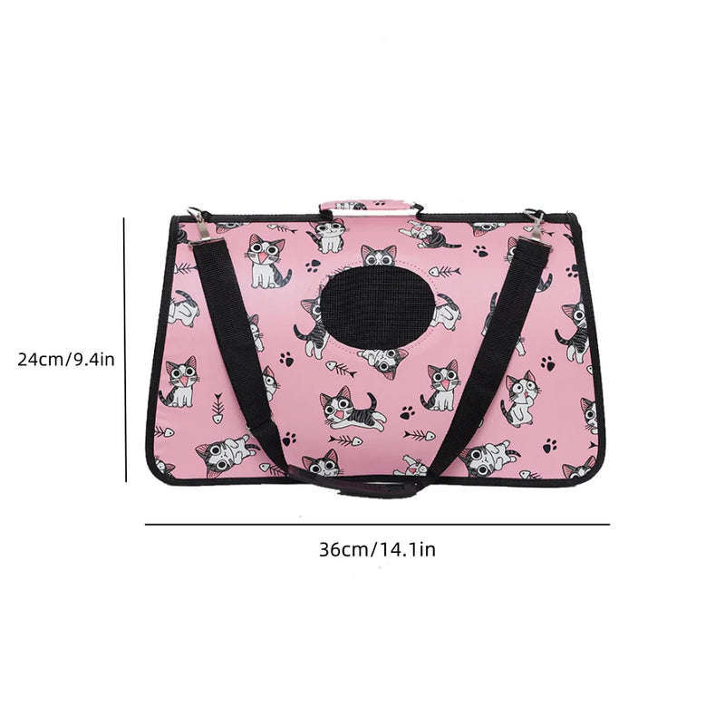 Cat carrier backpack, Cat Carrier pet Travel bag, breathable outdoor cat bag Portable folding cat carrier pet crossbody bag