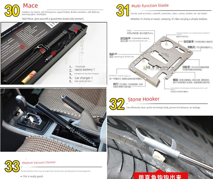 Car Emergency Kit in-Vehicle Hand Tool Set Maintenance and Rescue Security Kit Car Toolbox Car First Aid Kits Boxes