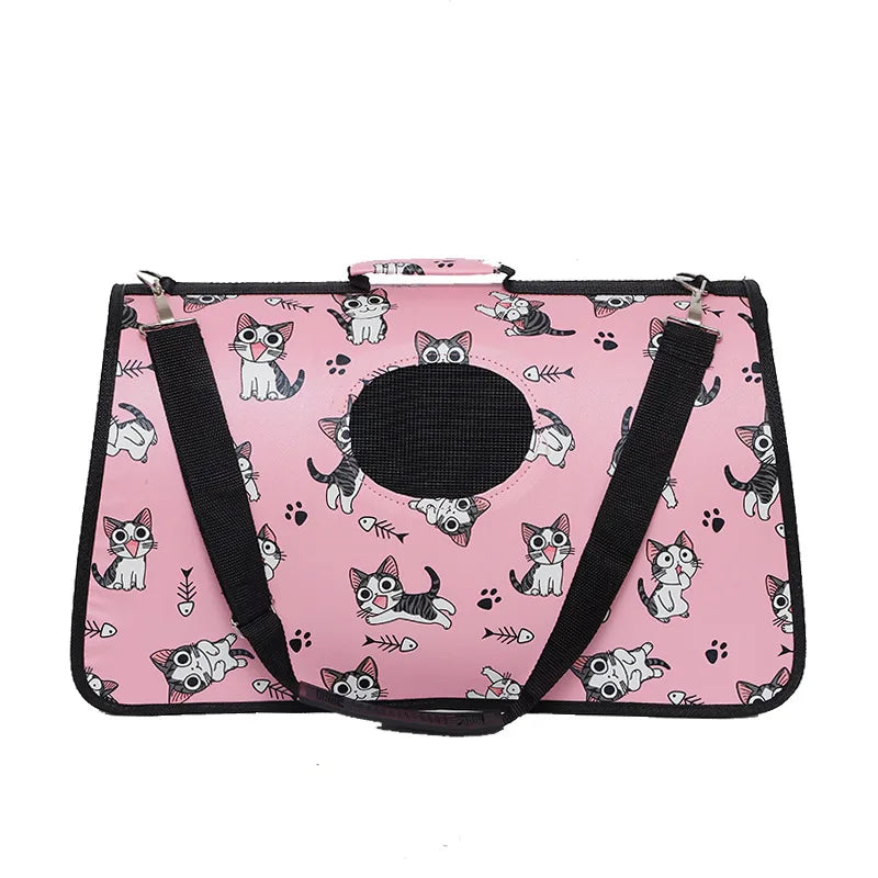 Cat carrier backpack, Cat Carrier pet Travel bag, breathable outdoor cat bag Portable folding cat carrier pet crossbody bag