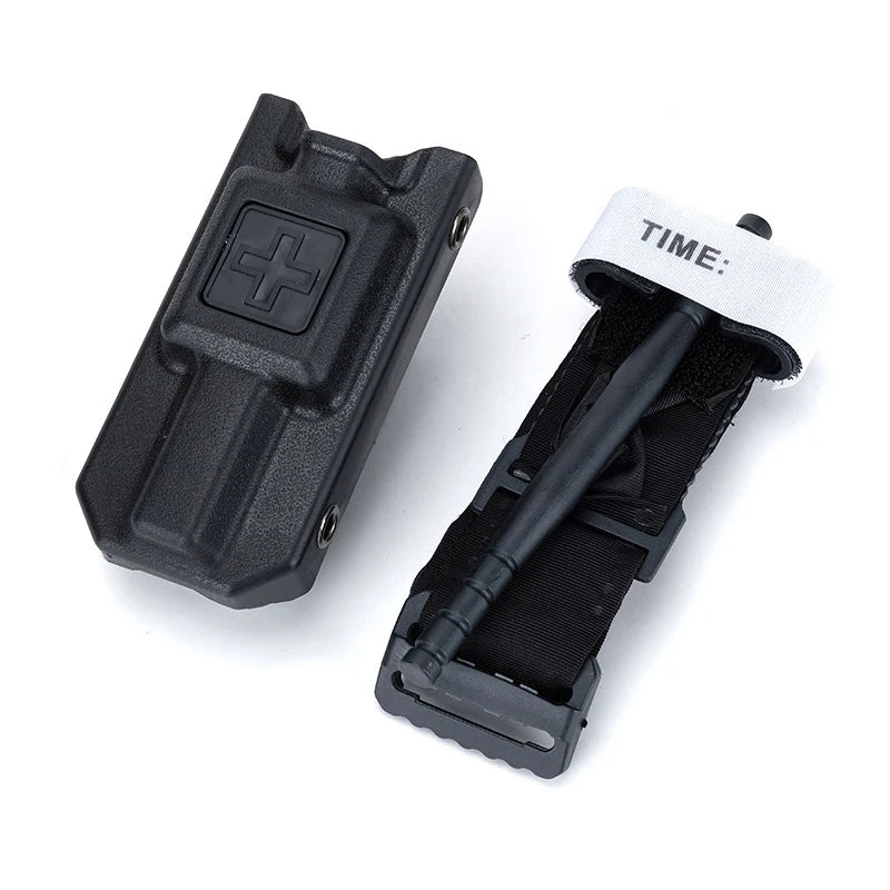 2pcs Tactical Tourniquet Cat Storage Box Bag MOLLE Package Fan Outdoor Emergency Tourniquetrats  for
