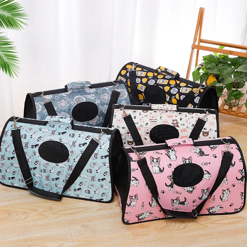 Cat carrier backpack, Cat Carrier pet Travel bag, breathable outdoor cat bag Portable folding cat carrier pet crossbody bag