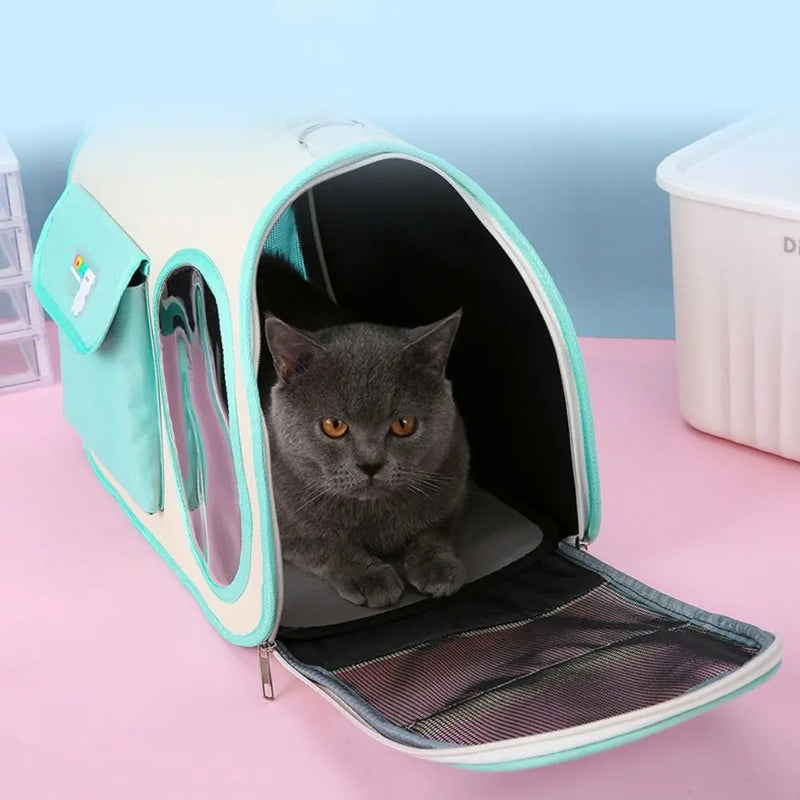 Fashionable Cat Carrying Bag Breathable Large Capacity Cat Backpack Lightweight Foldable Dog Carrier Bag Puppy