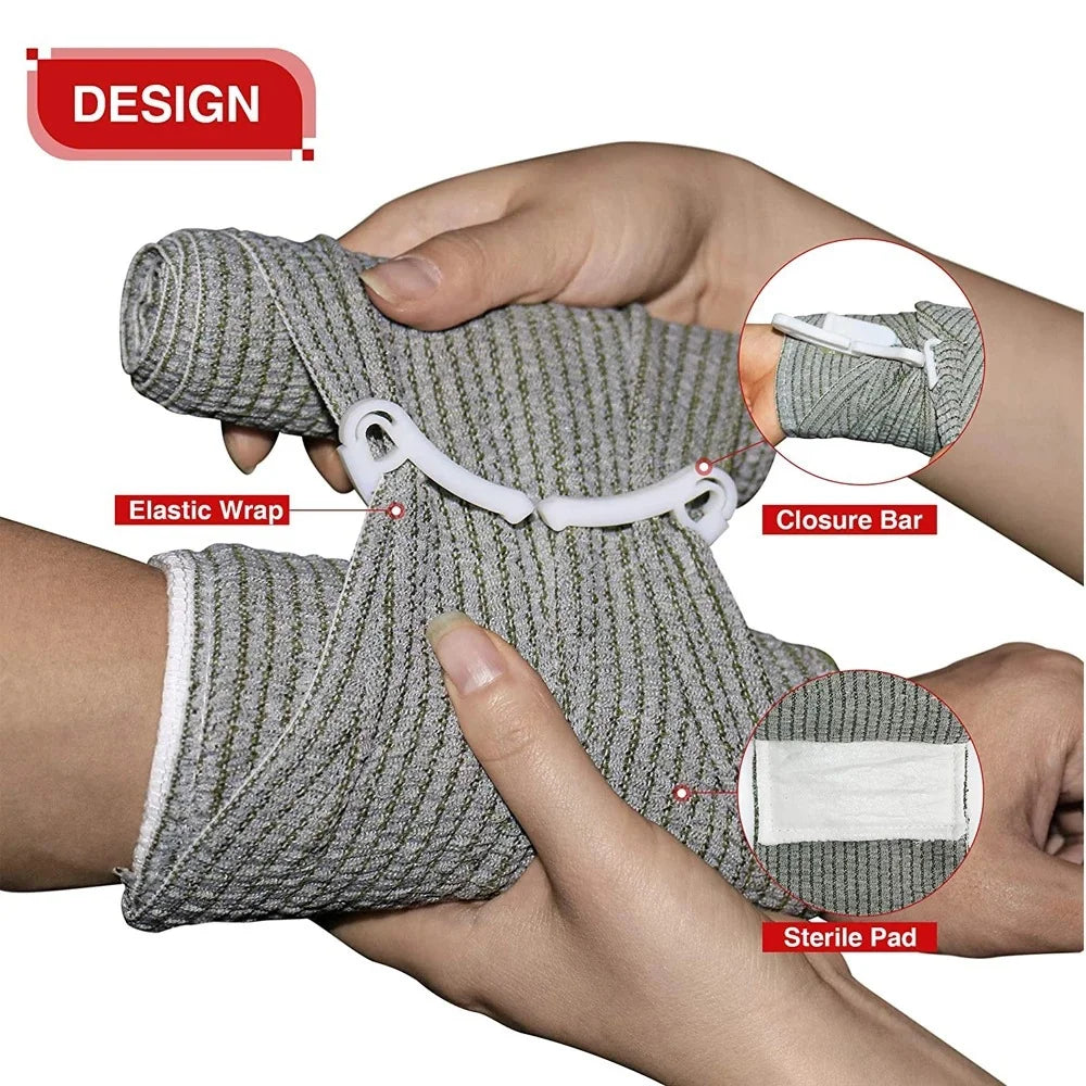 15PCS Survival First Aid Kit Survival Full Set Outdoor Gear Emergency Kits Trauma Bag Camping Hiking Adventures