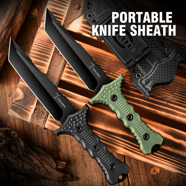 A Powerful Tool Knife for Wilderness Adventures, Made of High Hardness Stainless Steel, with a Fixed Blade Body