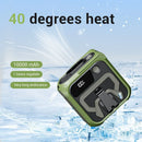 2025 new camping waist-mounted electric fan for students outdoor handheld portable USB charging waist-mounted leafless fan