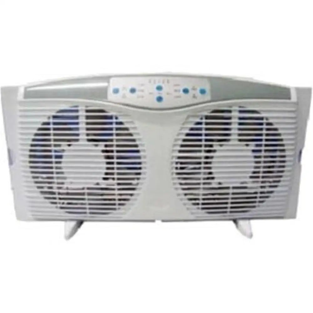 8 Inch Reversible Twin Window Fan 3 Speed Electric Thermostat Efficient Air Circulator Quiet Home Cooling Solution