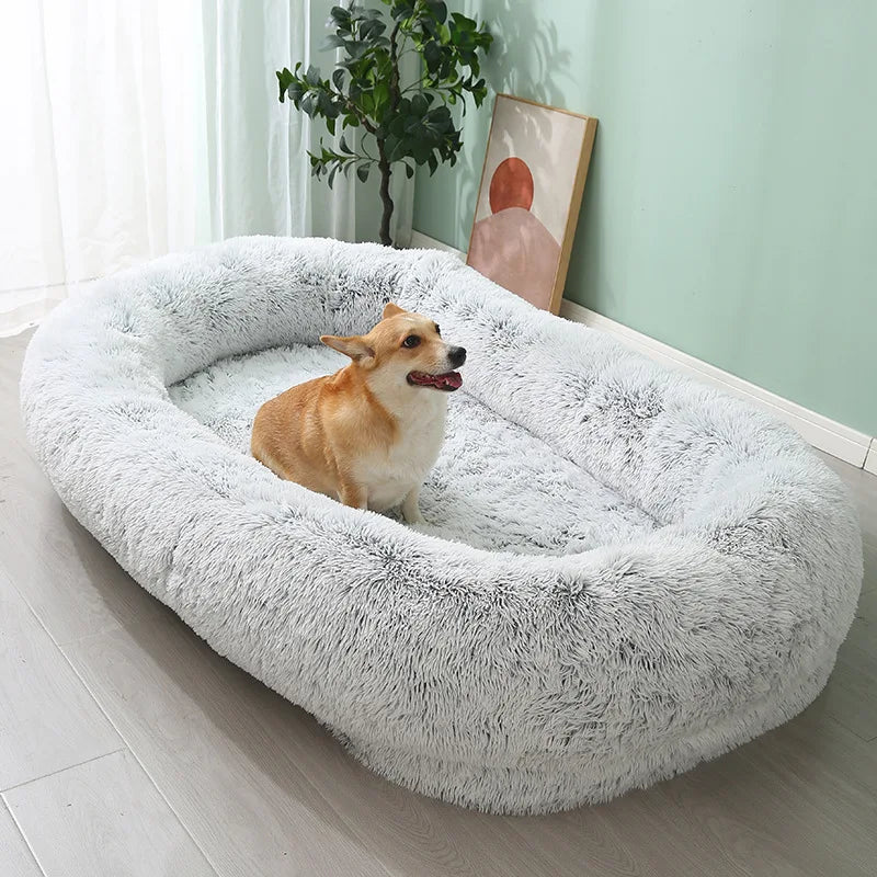 Manufacturer High Quality Menschliches Hundebett Blanket Match Memory Foam Big With Blanket Sofa First Human Dog Bed
