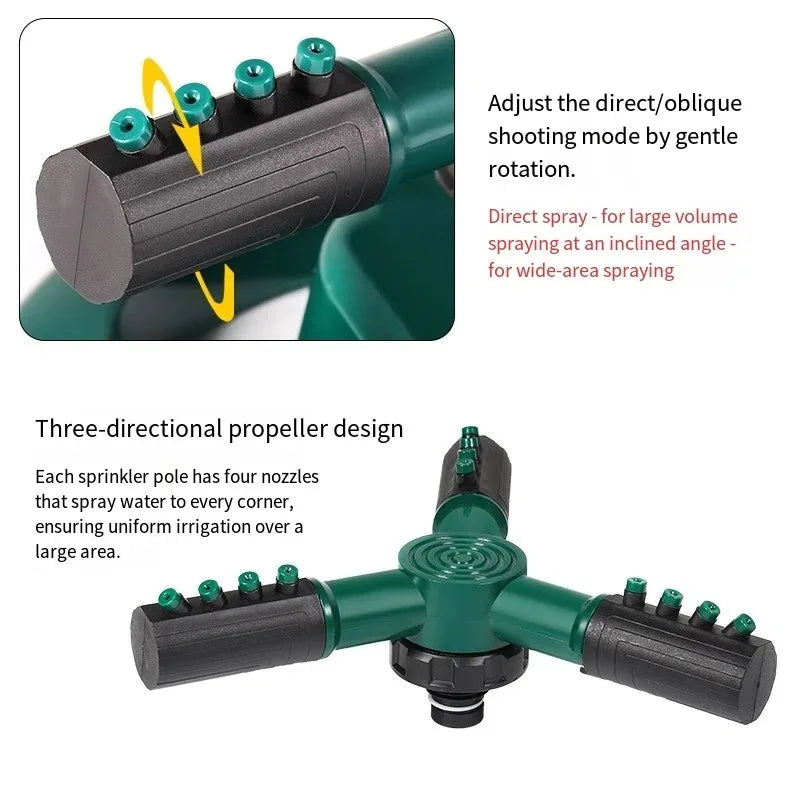 Sprinkler Nozzle 360 Degree Automatic Rotating Water Spray Garden Lawn Automatic Sprinkler Garden Watering Irrigation Supplies
