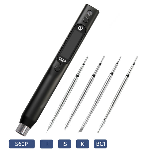 Sequre Portable S60p Electric Soldering Iron Pd|qc|dc|pps Powered 60w Anti-static Precision Repair Tool Compatible With C210 Tip