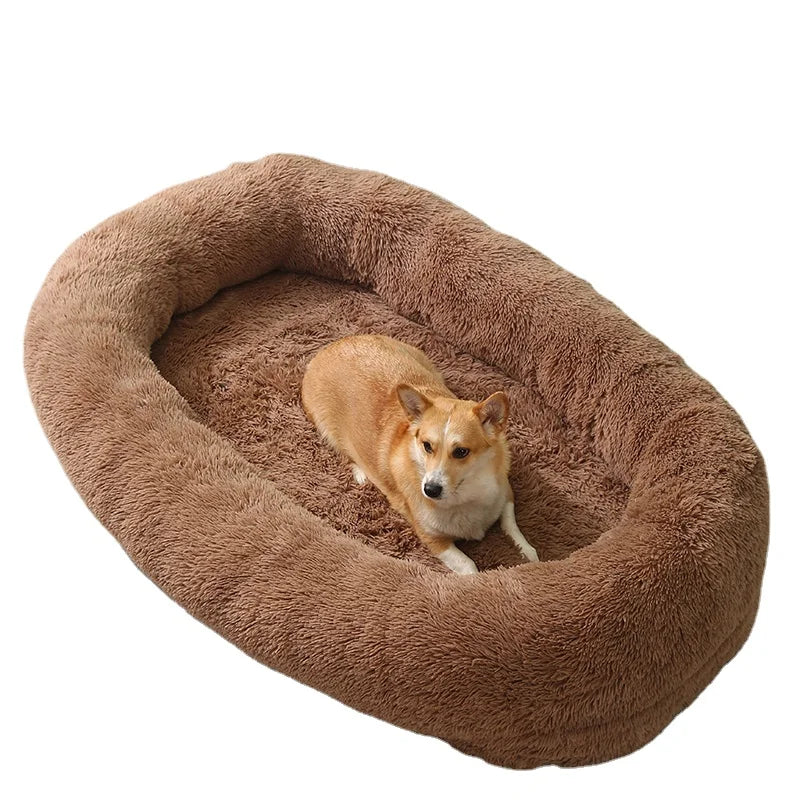 Manufacturer High Quality Menschliches Hundebett Blanket Match Memory Foam Big With Blanket Sofa First Human Dog Bed