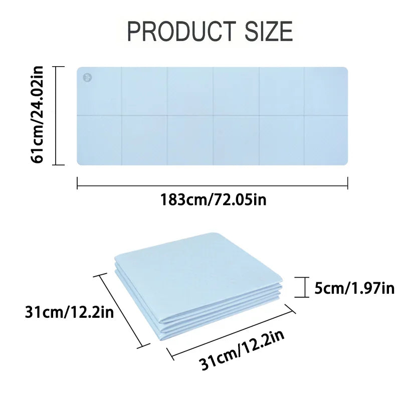 Foldable Yoga Mats Are Suitable for Travel Non-slip, Eco-friendly, Lightweight Folding Exercise Mats, Portable Home Gyms and Out