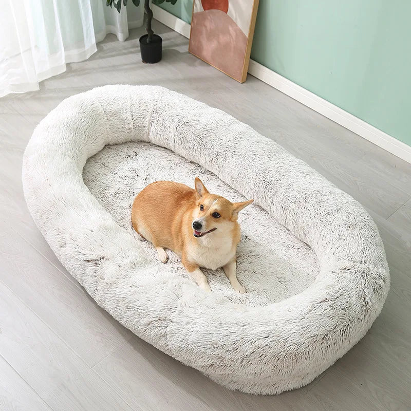 Manufacturer High Quality Menschliches Hundebett Blanket Match Memory Foam Big With Blanket Sofa First Human Dog Bed