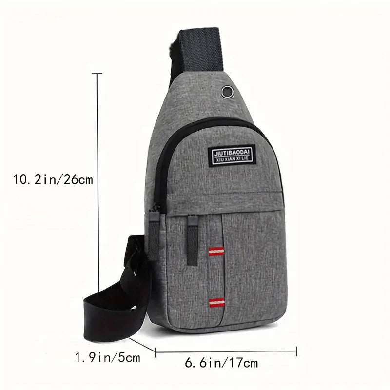 Men's and women's adjustable breast pockets, single-shoulder diagonal cross Oxford fabric breast pockets