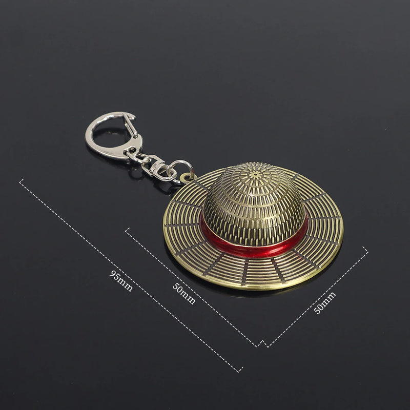 3cm One Piece Monkey D. Luffy Straw Hat Anime Figure Keychain Peripheral Metal Model Collection Birthday Gifts Toys Kids Game
