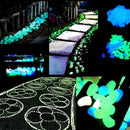 100Pcs Glow in the Dark Garden Pebbles For Sidewalk Garden Terrace Lawn Garden Patio Fish Tank Aquarium Decoration Glow Stone