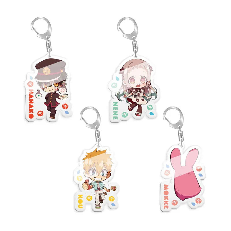 Toilet-bound Hanako-kun Japanese Anime Peripherals Minamoto Kou Acrylic Keychain Collectible Backpack Key Ring Creative Gifts