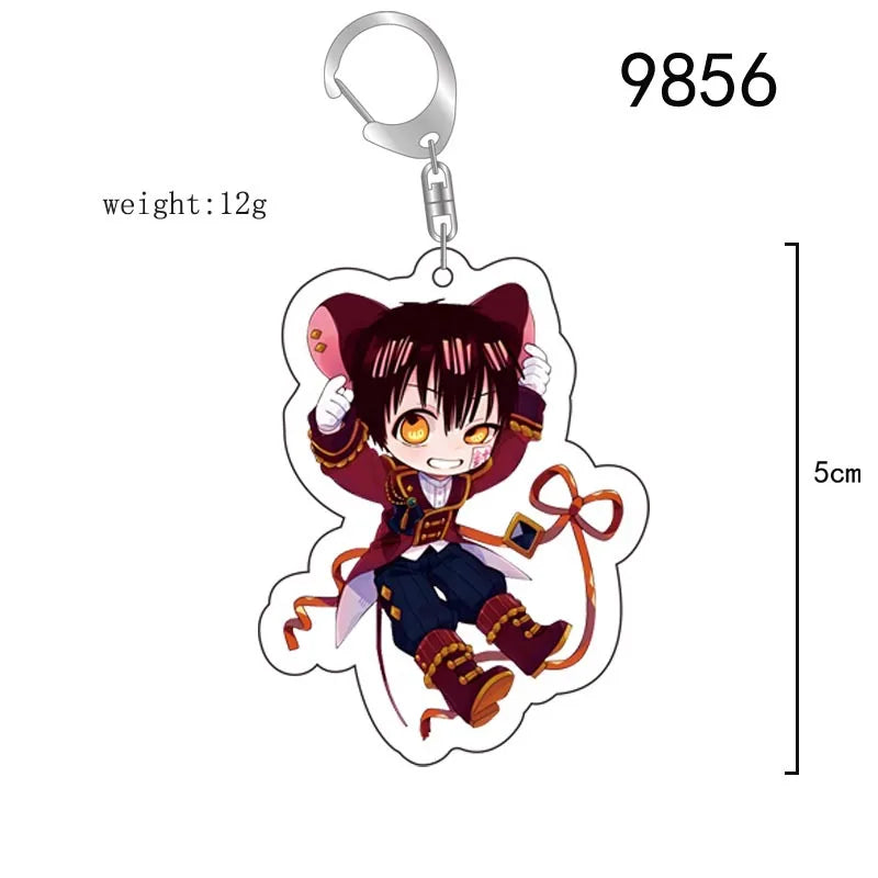 Toilet-bound Hanako-kun Japanese Anime Peripherals Minamoto Kou Acrylic Keychain Collectible Backpack Key Ring Creative Gifts