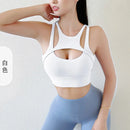 2022 Double-sided matted three-dimensional hollow back sports underwear shockproof gathered yoga sports bra fitness vest