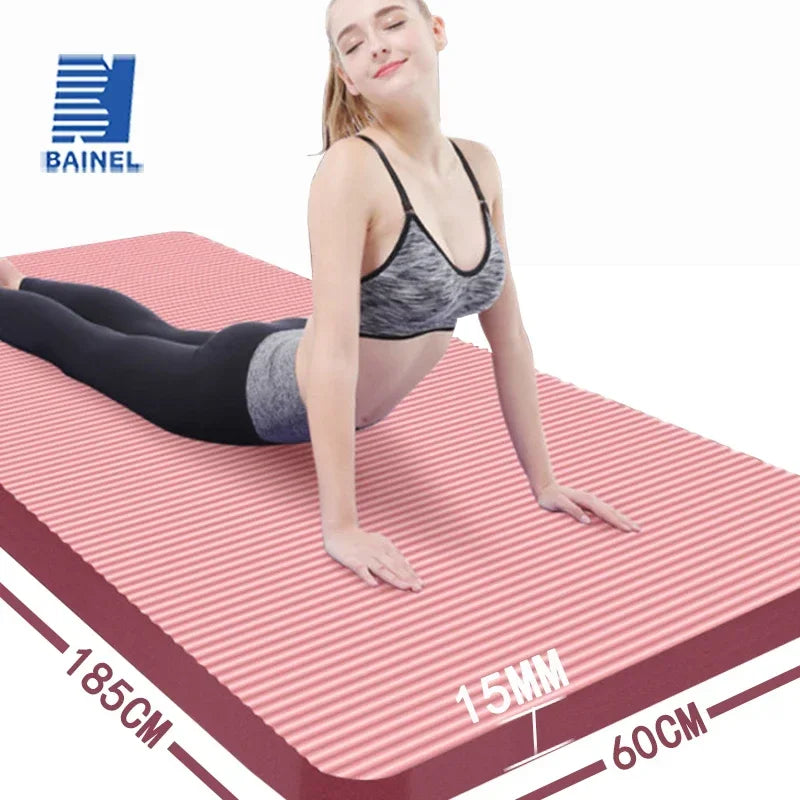 NBR Yoga Mats Fitness Meditation Pad Anti-Slip Pilates Gymnastics Mat Soft Shock-absorbing Easy Clean Sports Equipment