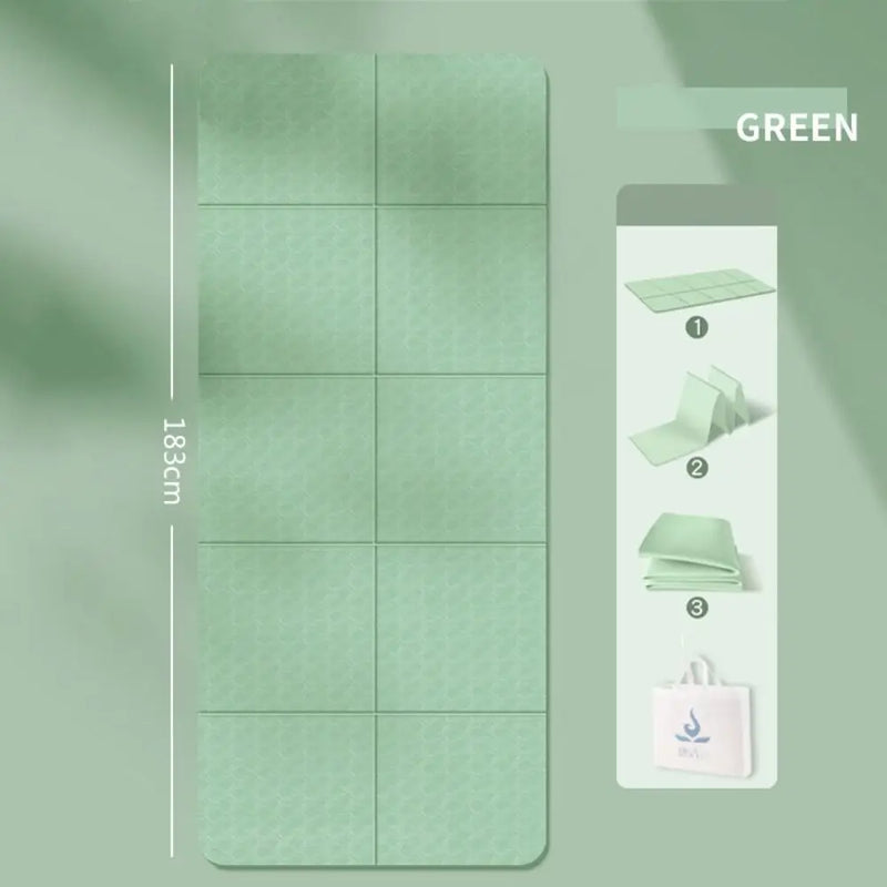 Pilates TPE Yoga Mats Anti-Slip Grey Purple Pink Gymnastics Mat Foldable Yoga Meditation Pad Men Women