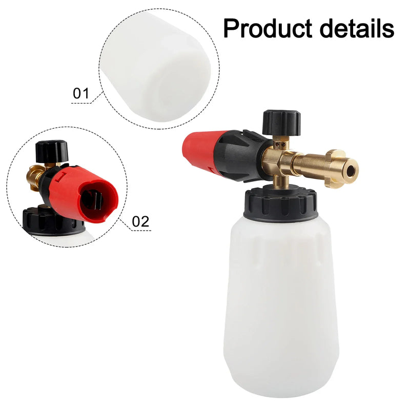 Adjustable Nozzle Cleaning Tool Car Cleaning Aluminum Plastic Material Quick Connector Compatibility For Pressure Washers