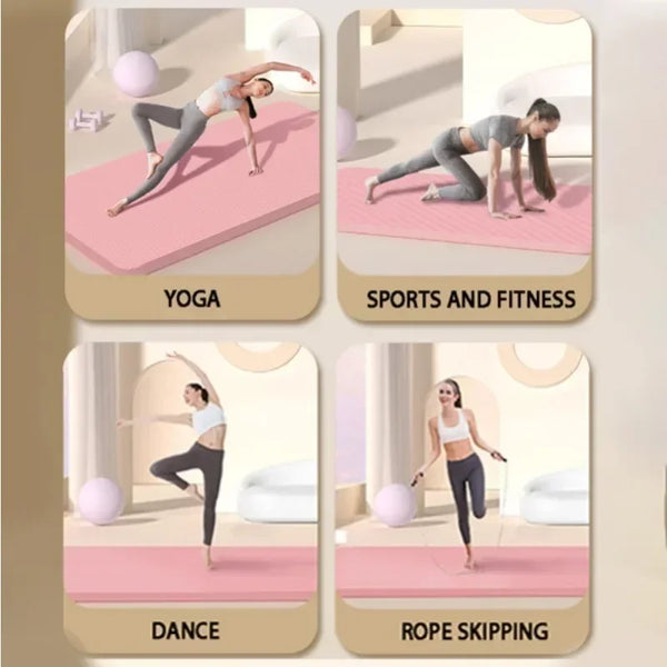 NBR Yoga Mats Fitness Meditation Pad Anti-Slip Pilates Gymnastics Mat Soft Shock-absorbing Easy Clean Sports Equipment