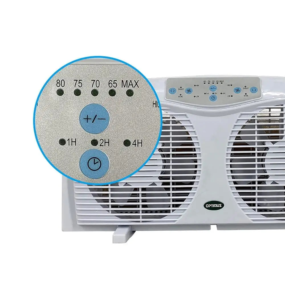 8 Inch Reversible Twin Window Fan 3 Speed Electric Thermostat Efficient Air Circulator Quiet Home Cooling Solution