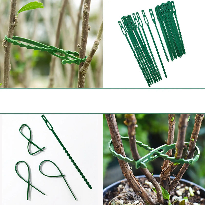 50 Pieces Adjustable Plant Ties Zip Ties Multifunction Sturdy Reusable Flexible for Gardening Home Indoor Outdoor