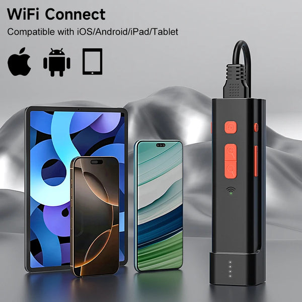 WIFI Endoscope Autofocus Camera HD1080P Single Dual Triple Lens Removable Cable Waterproof USB Probe Car Inspection Borescope